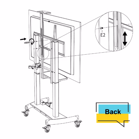 Supporto per TV elevatore motorizzato elettrico compatto di nuovo design con supporto TV per telecomando per soggiorno